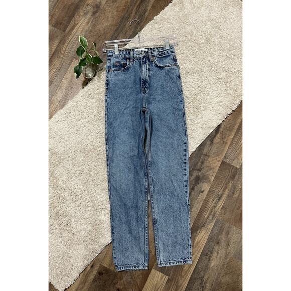 Zara Size 0 High Rise 90's Mom Fit Jeans - Picture 1 of 7
